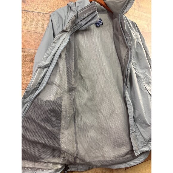 Lauren James Co. Preptec Hooded Lightweight Gray Nylon Jacket M - Picture 3 of 9